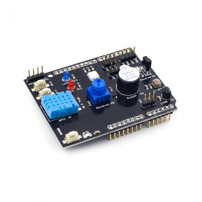 9 in 1 Multifunction Shield Board DHT11 LM35 Temperature Humidity Sensor Buzzer Compatible with Arduino UNO