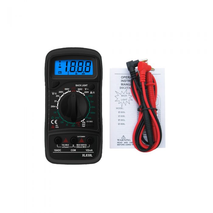 Black XL830L Digital Multimeter with Buzzer