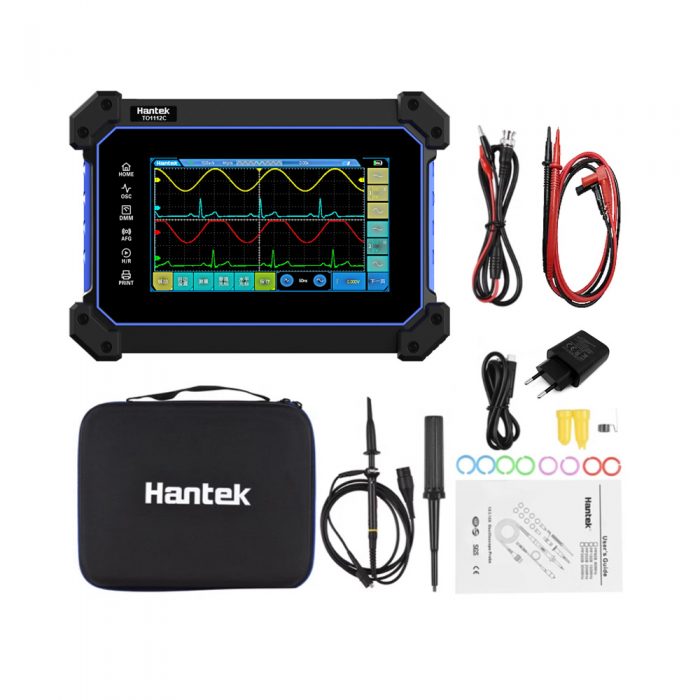 Hantek TO1112C 110MHz 2CH Touch Screen Handheld Digital Oscilloscope + Multimeter EU Plug