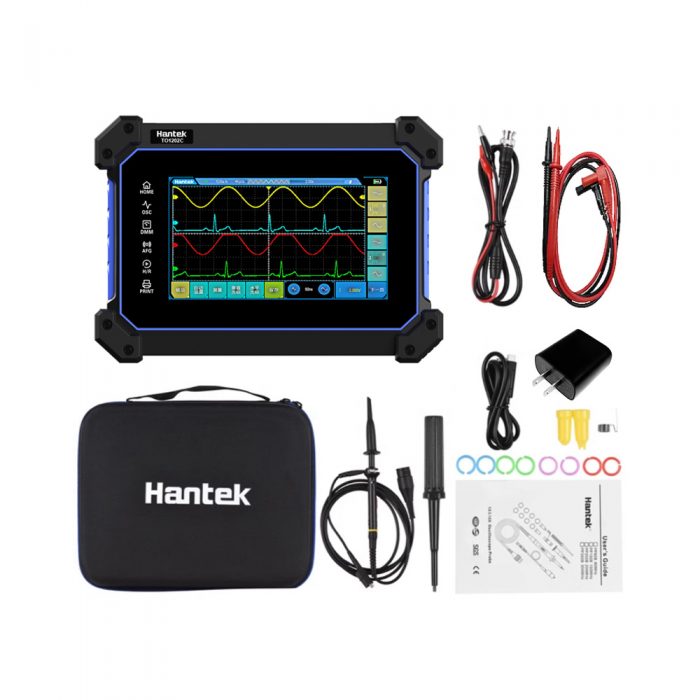 Hantek TO1202C 200MHz 2CH Touch Screen Handheld Digital Oscilloscope + Multimeter US Plug