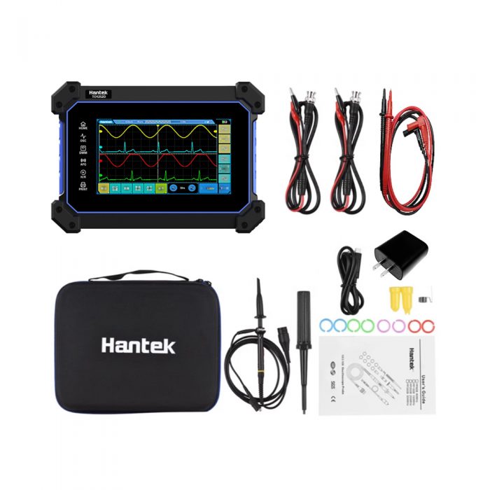 Hantek TO1252D 250MHz 2CH Touch Screen Handheld Digital Oscilloscope + Multimeter + Signal Source US Plug