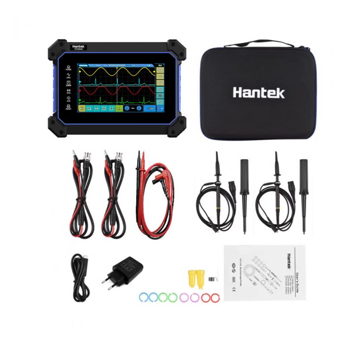 Hantek TO1204C 200MHz 4CH Touch Screen Handheld Digital Oscilloscope + Multimeter EU Plug