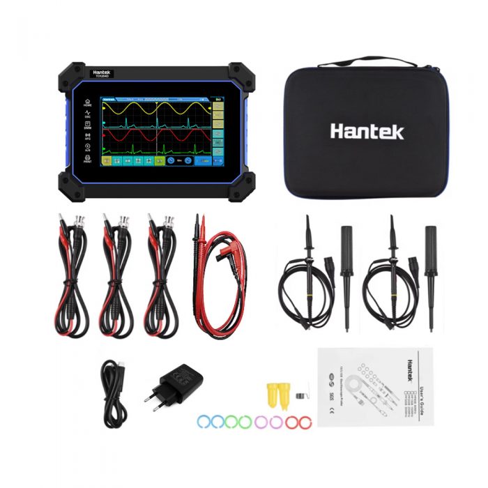 Hantek TO1204D 200MHz 4CH Touch Screen Handheld Digital Oscilloscope + Multimeter + Signal Source EU Plug