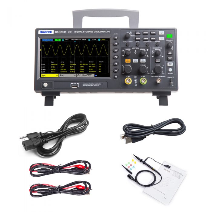 Hantek DSO2D15 150Mhz 2CH Digital Storage Oscilloscope with Signal Source US Plug