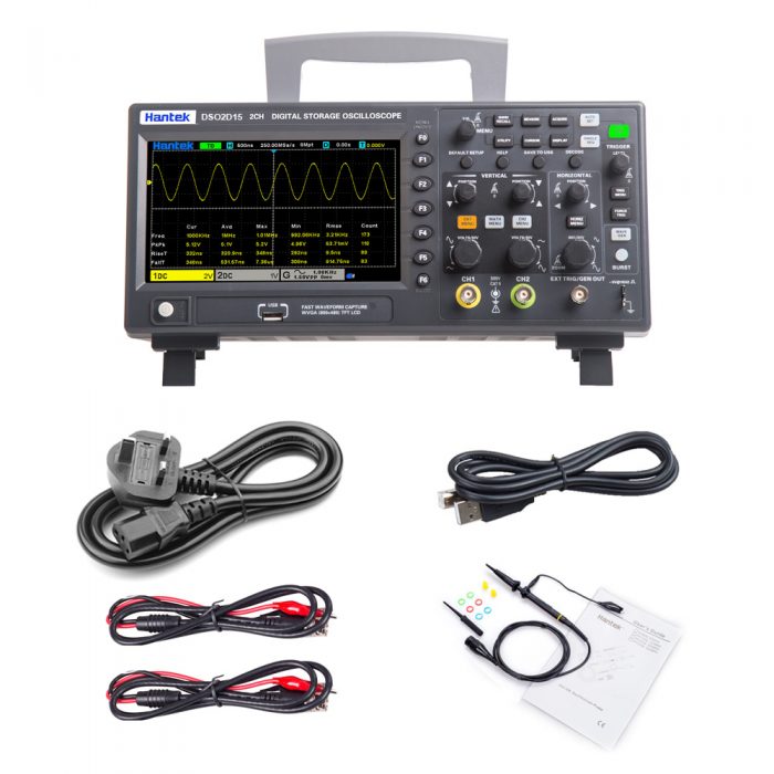 Hantek DSO2D15 150Mhz 2CH Digital Storage Oscilloscope with Signal Source UK Plug
