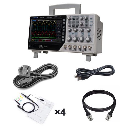 Hantek DSO4084C 80MHz 4CH Digital Storage Oscilloscope with Signal Source UK Plug