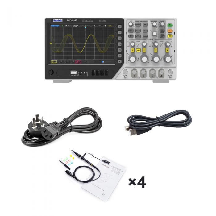 Hantek DPO6104B 100MHz 4CH Digital Fluorescent Oscilloscope CN/AU Plug