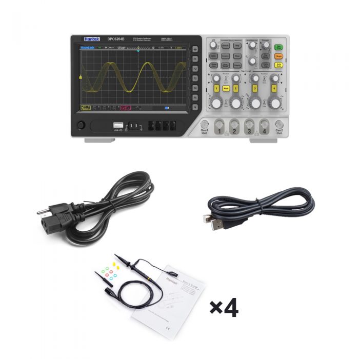 Hantek DPO6204B 200MHz 4CH Digital Fluorescent Oscilloscope US Plug