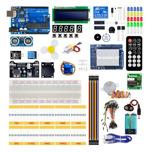 UNO R3 Project Super Starter Kit Compatible with Arduino IDE-With Battery