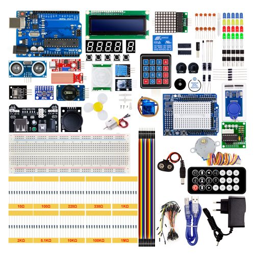 UNO R3 Project Most Complete Starter Kit Compatible with Arduino IDE EU Plug/Without Battery