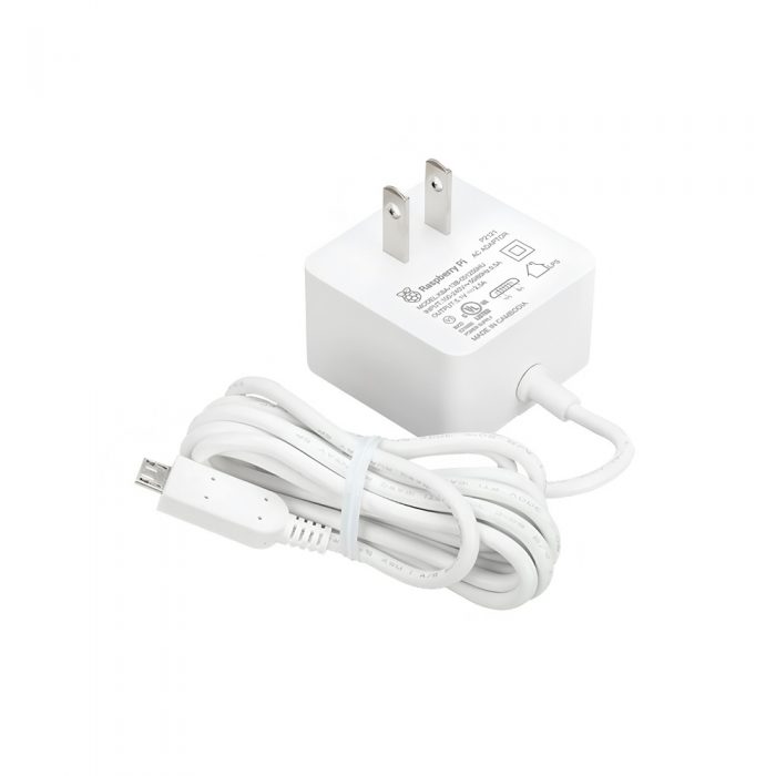 Raspberry Pi 12.5W Micro USB Power Supply for Raspberry Pi 3B/Zero/Pico White+US Plug