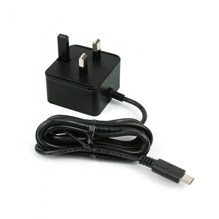Raspberry Pi 15W USB-C Power Supply for Raspberry Pi 4B Black+UK Plug