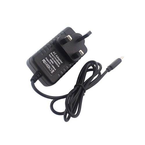 5V 3A USB-C Power Supplier for Raspberry Pi 4B Black+UK Plug