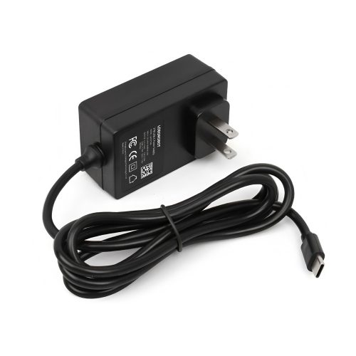 27W USB-C Power Supply for Raspberry Pi 5 Black+US Plug