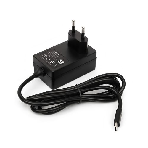 27W USB-C Power Supply for Raspberry Pi 5 Black+EU Plug