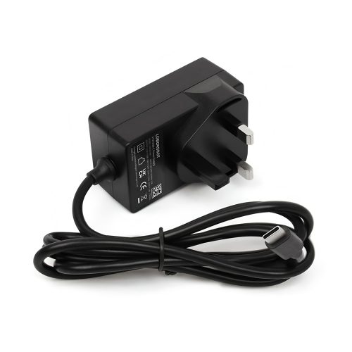 27W USB-C Power Supply for Raspberry Pi 5 Black+UK Plug