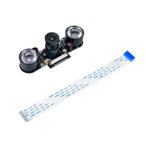 Night Vision Camera Module (F) with IR LED Fill Light for Raspberry Pi 5MP + 50° FOV + Manual Focus