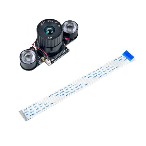 Night Vision OV5647 IR-CUT Camera Module (B) with IR LED Fill Light for Raspberry Pi 5MP + 40° FOV + Manual Focus