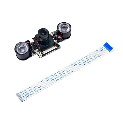 Night Vision OV5647 IR-CUT Camera Module with IR LED Fill Light for Raspberry Pi 5MP + 50° FOV + Manual Focus