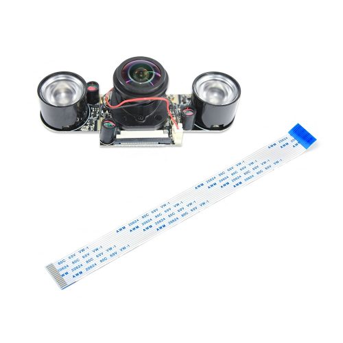 Night Vision OV5647 IR-CUT Camera Module with IR LED Fill Light for Raspberry Pi 5MP + 175° FOV + Manual Focus