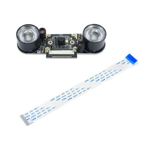 IMX219-77IR Camera Module with IR LED Fill Light for Raspberry Pi/Jetson Nano 8MP + 77° FOV + Manual Focus