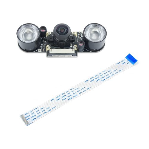 IMX219-160IR Fisheye Camera Module with IR LED Fill Light for Raspberry Pi/Jetson Nano 8MP + 160° FOV + Manual Focus