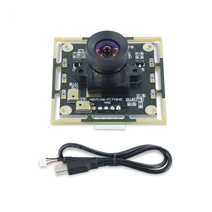 OV2710 2MP USB Camera Module Built-in Microphone for Raspberry Pi/Jetson Nano 2MP + 100° FOV + Manual Focus