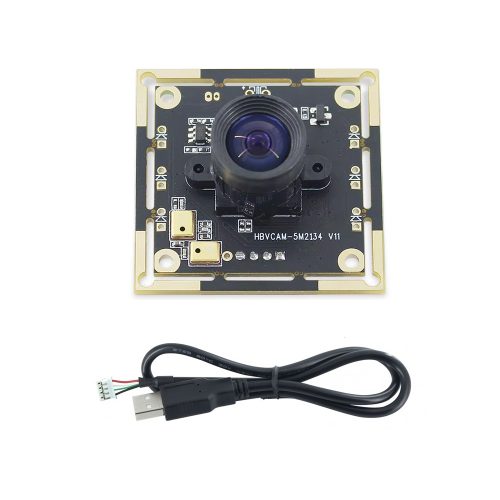 OV5693 5MP USB Camera Module Built-in Microphone for Raspberry Pi/Jetson Nano 5MP + 100° FOV + Manual Focus