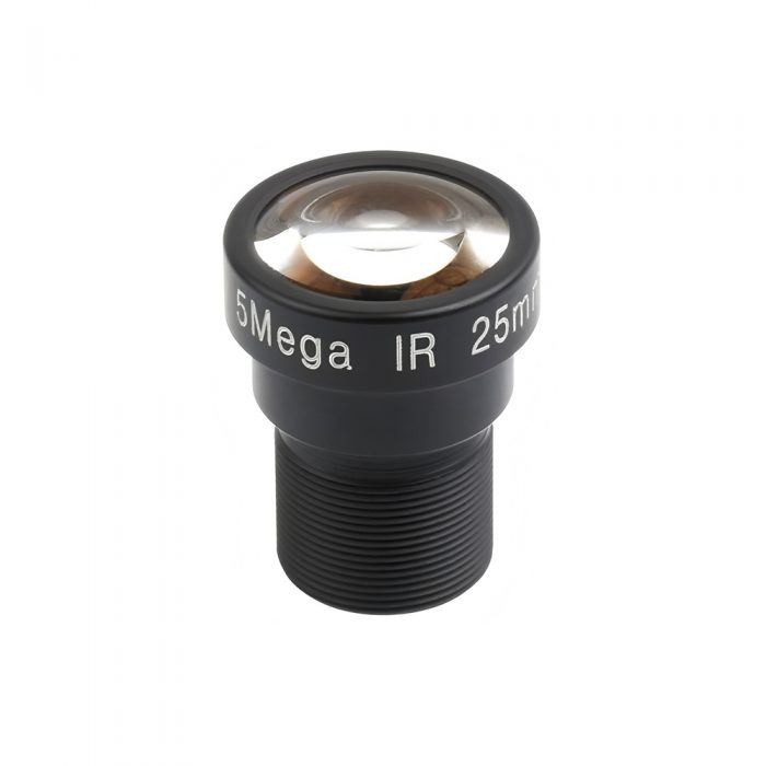 25mm IR 1/1.7" 5MP Camera Lens 20.2° FOV with M12 Connector