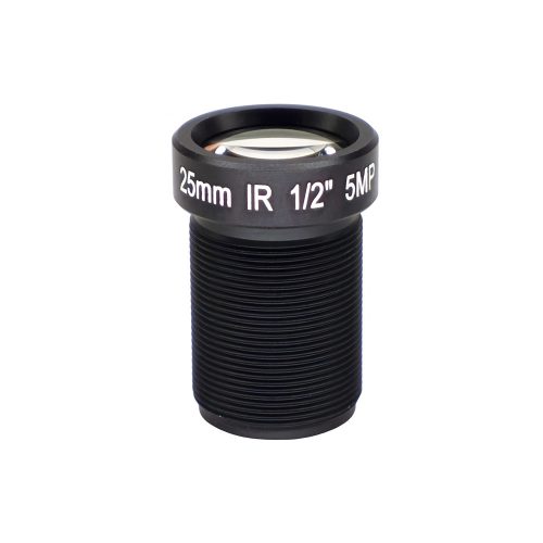 25mm IR 1/2" 5MP Camera Lens with M12 Connector