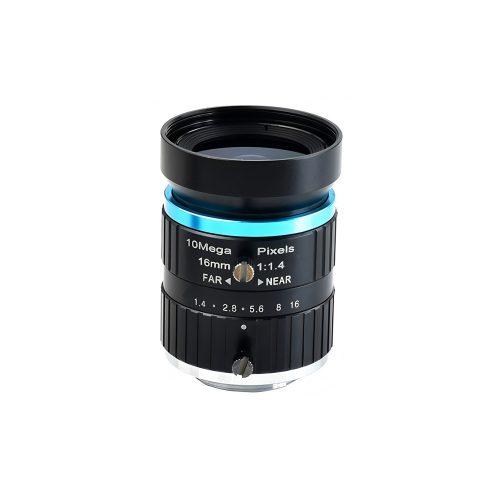 16mm IR 1" 10MP F1.4-F16 Camera Telephoto Lens 44.6° FOV with C-mount Connector