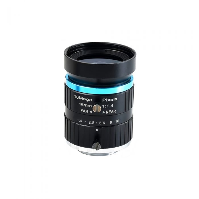 16mm IR 1" 10MP F1.4-F16 Camera Telephoto Lens 44.6° FOV with C-mount Connector