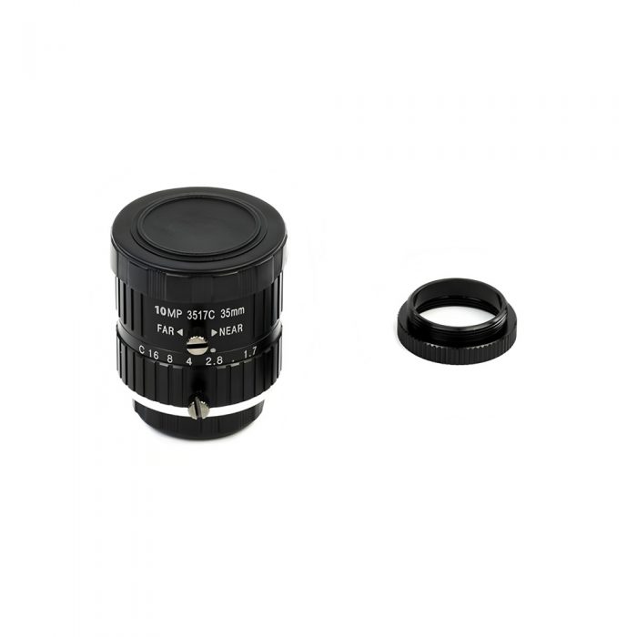 35mm IR 1" 10MP F1.7-F16 Camera Telephoto Lens 20.9° FOV with C-mount Connector