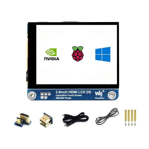 2.8inch HDMI LCD (H) Waveshare 2.8 inch LCD Capacitive Touch Screen 480x640 for Raspberry Pi/Jetson Nano/PC