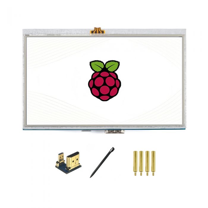 5 inch HDMI LCD Resistive Touch Screen 800×480 for Raspberry Pi 5/4B