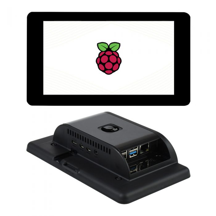 7inch DSI LCD (C) with Case A Waveshare 7 inch IPS LCD Capacitive Touch Screen with Case 1024×600 for Raspberry Pi 4B