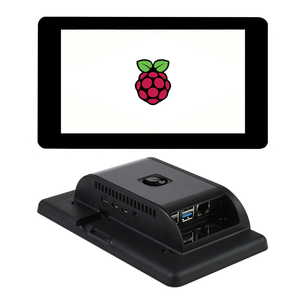 7inch DSI LCD (C) with Case A Waveshare 7 inch IPS LCD Capacitive Touch Screen with Case 1024×600 for Raspberry Pi 4B