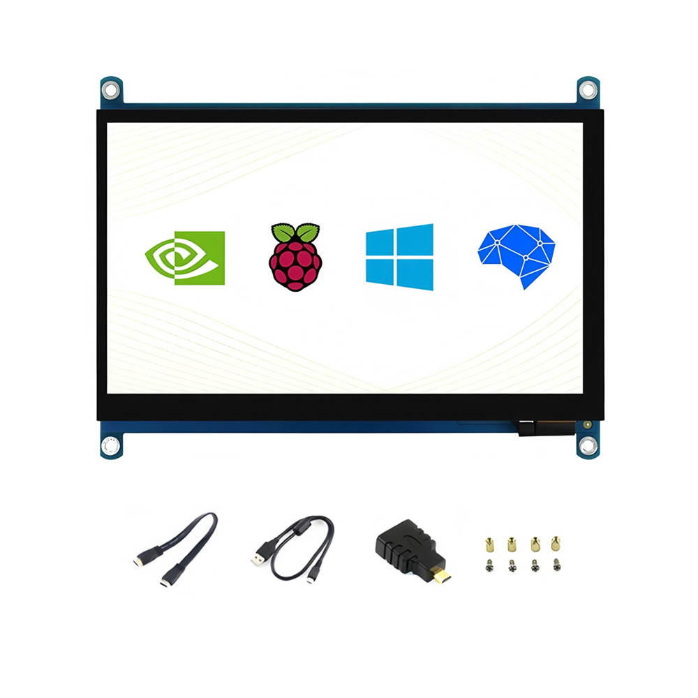 7HP-CAPQLED Waveshare 7 inch QLED Capacitive Touch Screen 1024×600 for Raspberry Pi/Jetson Nano/Horizon Robotics X3/ PC/Gaming Devices