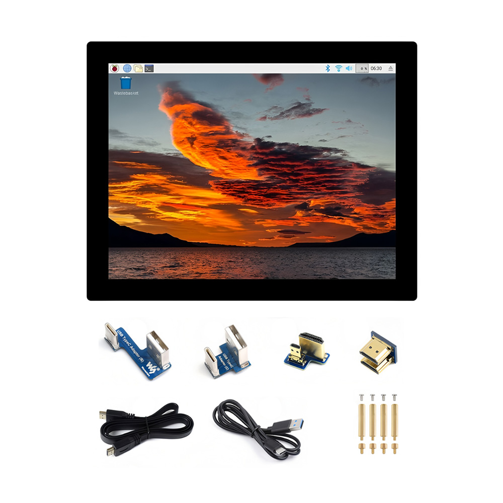 8inch 768x1024 LCD Waveshare 8 inch IPS LCD Capacitive Touch Screen 768×1024 with HDMI & Type C Port for Raspberry Pi/Jetson Nano/ PC