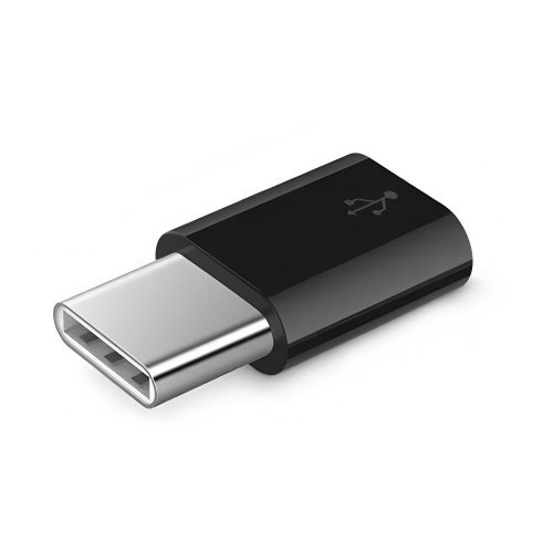 Black Micro USB to Type C Adapter