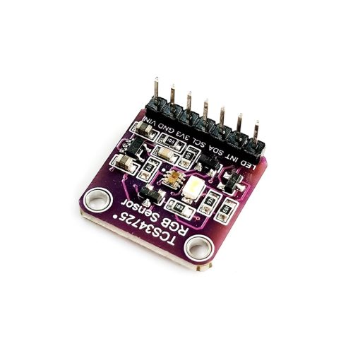 Soldered TCS34725 RGB Color Sensor Module, Soldering Pin Head on Front Side