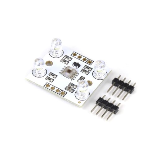 TCS3200D/TCS230 Color Sensor Module, White PCB/Unsoldered with Pins