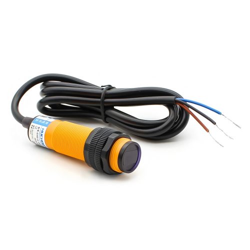 E3F-DS10C4 Diffuse-reflective Photoelectric Proximity Sensor, DC6-36V, 10CM Detection Range, NPN-NO, M18, 1.2M Lead Cable