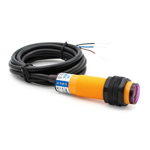 E3F-DS30C4 Diffuse-reflective Photoelectric Proximity Sensor, DC6-36V, 7-30CM Detection Range, NPN-NO, M18, 1.2M Lead Cable