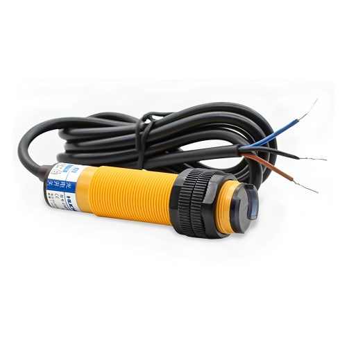E3F-DS100C4 Diffuse-reflective Photoelectric Proximity Sensor, DC6-36V, 7-100CM Detection Range, NPN-NO, M18, 1.2M Lead Cable