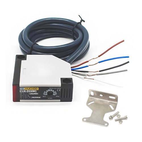 E3JK-DS30M1 Diffuse-reflective Photoelectric Proximity Sensor, DC12-24V, 7-30CM Detection Range, NO+NC, 1.3M Lead Cable