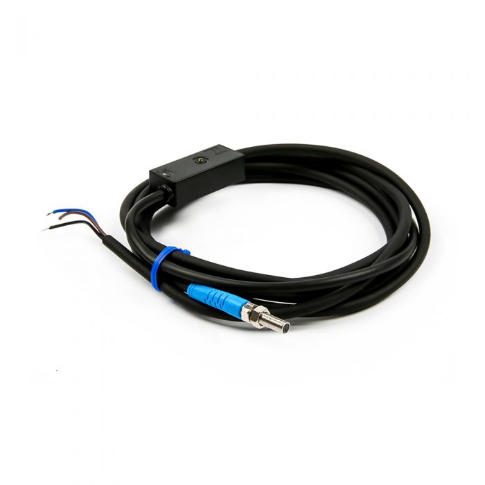 LTD-0450NO Laser Diffuse-reflective Photoelectric Proximity Sensor, DC10-30V, 10-50CM Detection Range, NPN-NO, M4, 2M Lead Cable，650nm Red Light