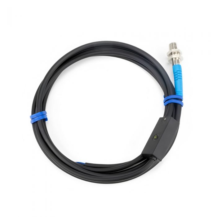 LTD-08150NO Laser Diffuse-reflective Photoelectric Proximity Sensor, DC10-30V, 20-150CM Detection Range, NPN-NO, M8, 2M Lead Cable，650nm Red Light