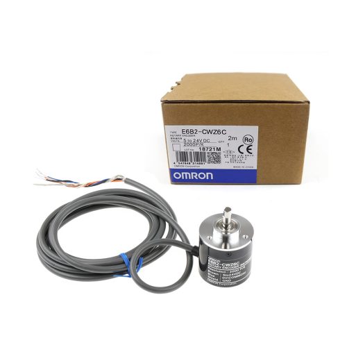 Omron E6B2-CWZ6C Incremental Optical Rotary Encoder, DC5-24V, 100 P/R, A/B/Z Phase, NPN, 6mm Shaft, 2M Lead Cable