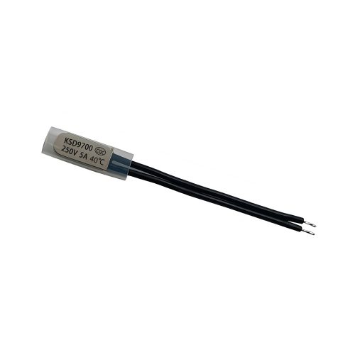 KSD9700 Thermostat, 250V/5A, NO, Metal Housing, 70mm Lead Cable, 40°C~150°C